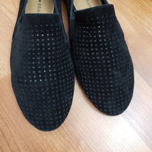 Lucky Brand Carthy Charsa Suede Perforated Flats Loafers Smoking Shoes Sz 10 - Picture 2 of 7